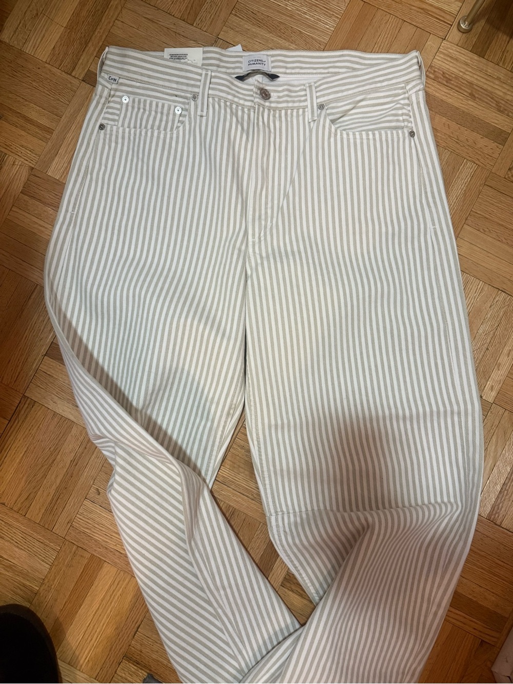 BNWT Citizens of Humanity Miro Stripe Relaxed Jeans